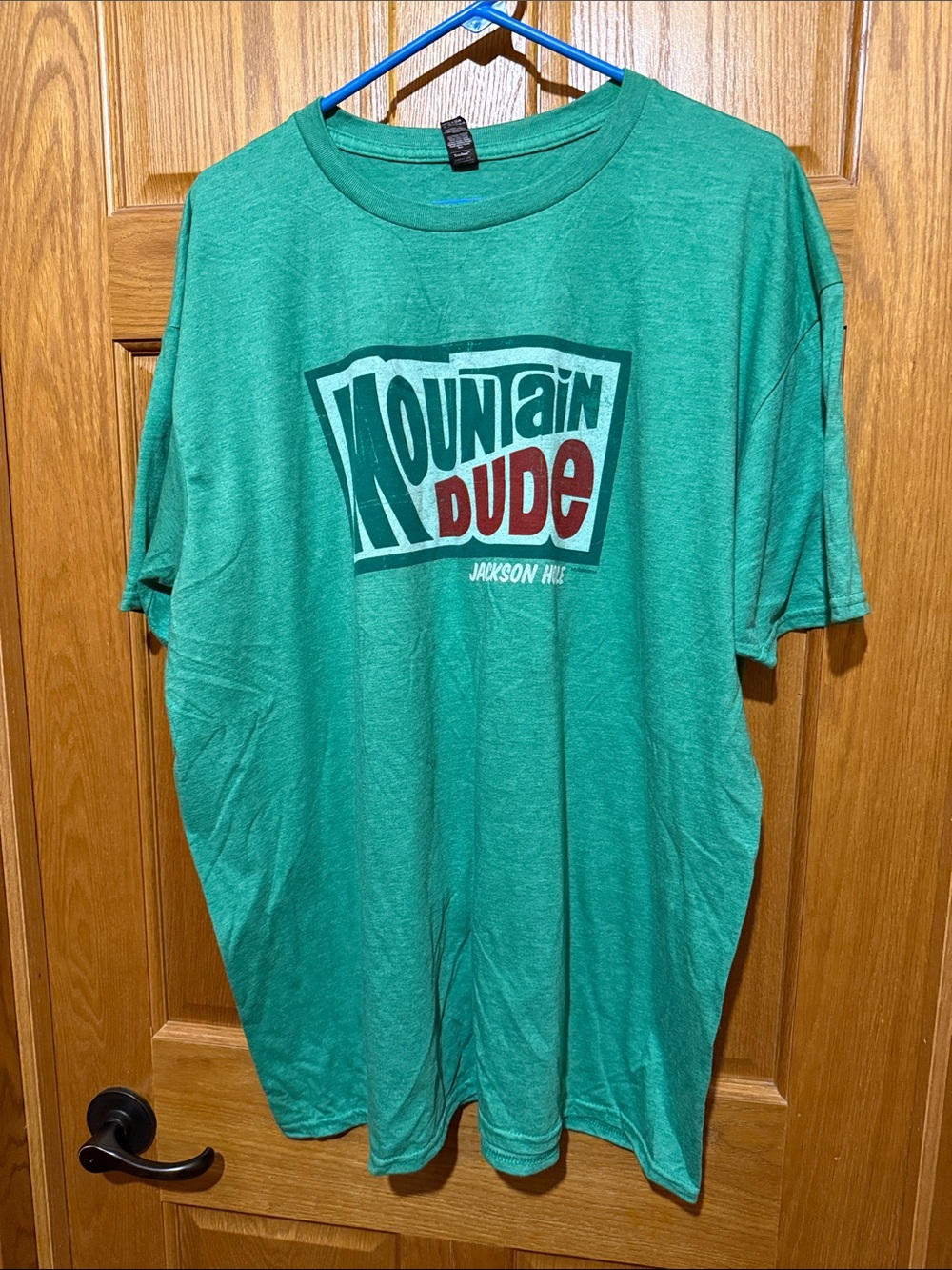 Anvil Green 'Mountain Dude' Graphic Short Sleeve Tee